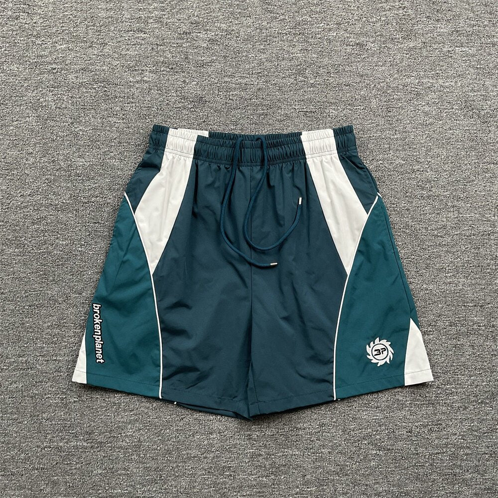 Broken Planet Embroidered Straight Casual Sweat Shorts
