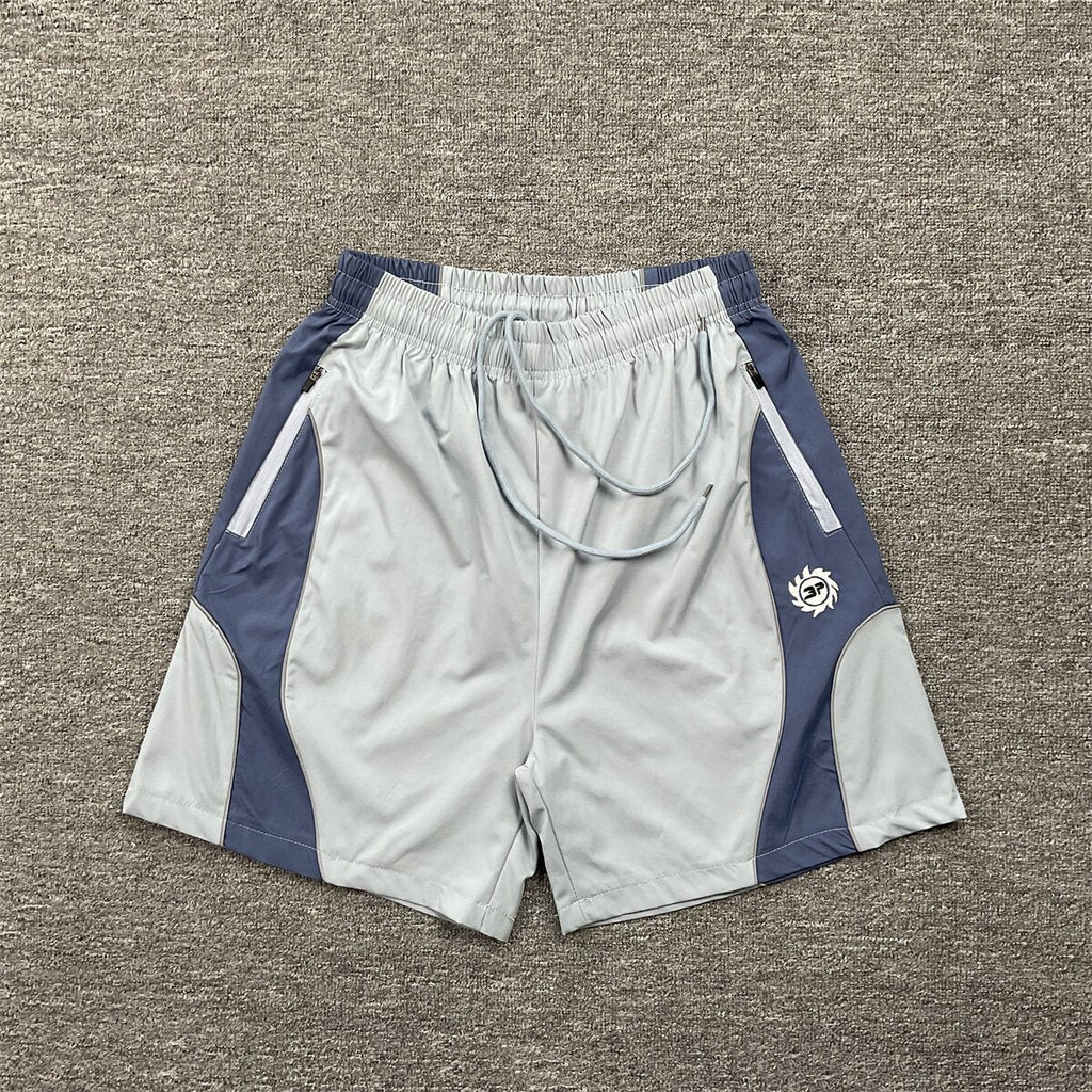 Broken Planet Geometric Spliced Nylon Sport Shorts