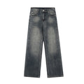 Broken Planet Embroidered Logo Washed Straight Jeans
