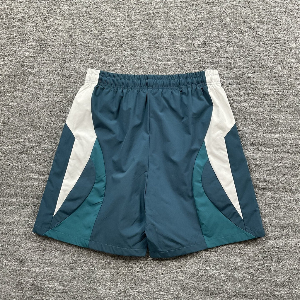 Broken Planet Embroidered Retro Color Block Shorts