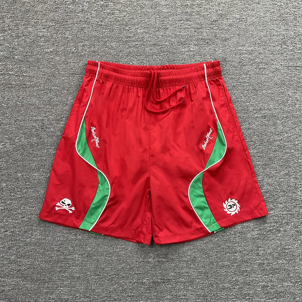Broken Planet Embroidered Color Block Sports Shorts
