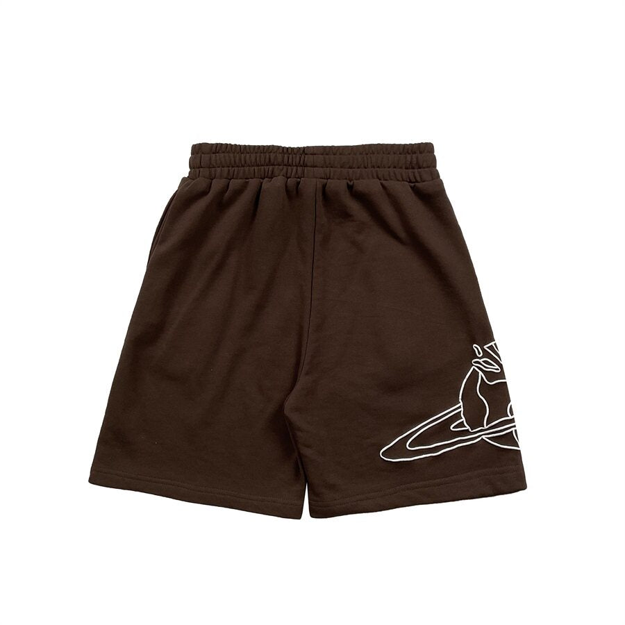 Broken Planet Embroidered Straight Casual Sweat Shorts