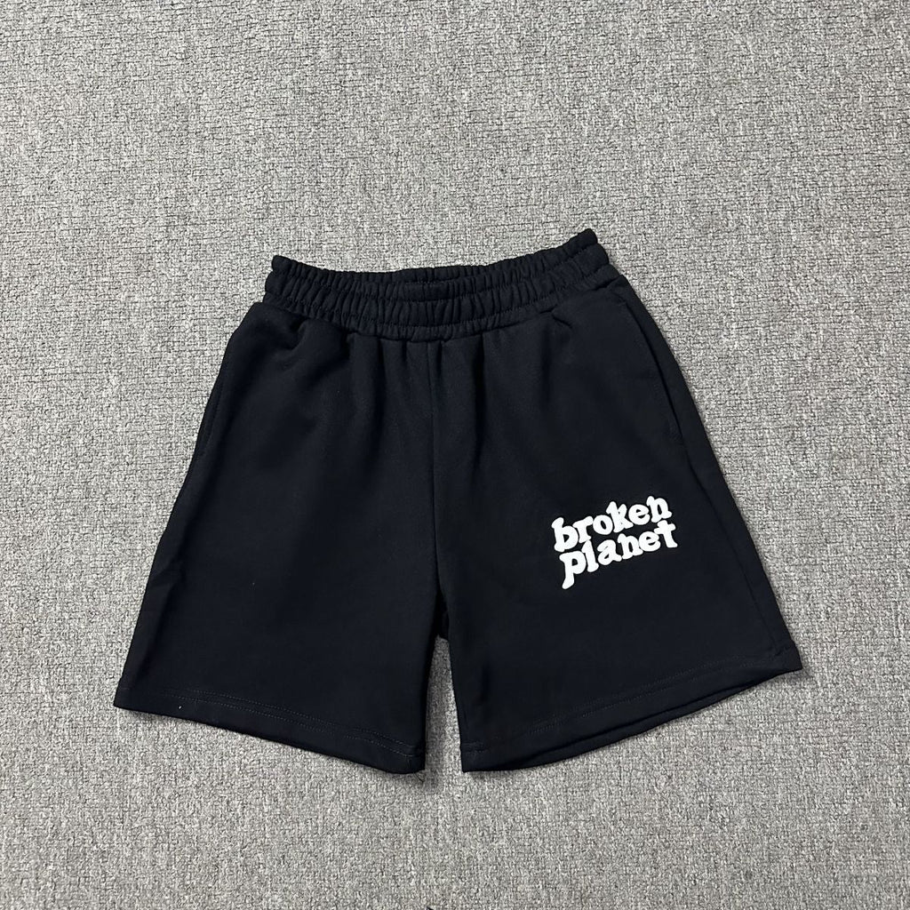 Broken Planet Puff Print Loose Casual Shorts