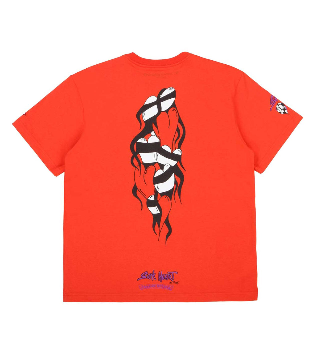 Chrome Hearts Matty Boy Spark the Heart Pocket Tee Red