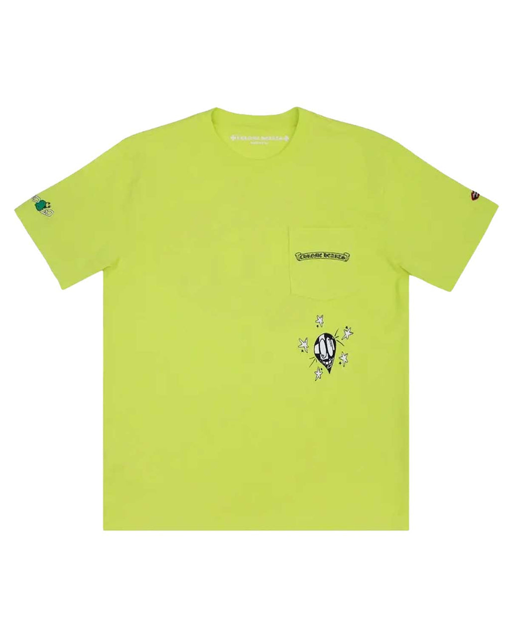 Chrome Hearts X Matty Boy Chain Face Tee Neon Yellow