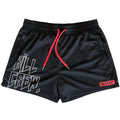 MUAY THAI SHORTS (MID THIGH CUT) - BLACK