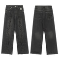 Revenge Vintage Wash Thorn Embroidery Relaxed Denim Jeans