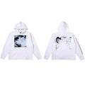Revenge White Angel Painting Blue Arch Logo Pullover Hoodie