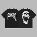 Revenge Arch Logo & Skull Graphic Short Sleeve T-Shirt Black