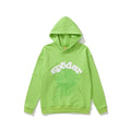 Sp5der Arch Logo Spider Web Lime Green Pullover Hoodie